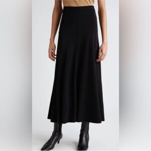 Boden Women Maxi Skirt M Black Soft Jersey Knit Pull On Fairy Grunge Whimsigoth